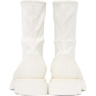 both Off-White Satin Gao Two-Way Boots