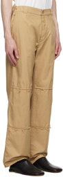 MM6 Maison Margiela Beige Paneled Trousers