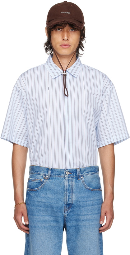 Photo: JACQUEMUS Blue Les Classiques 'La Chemise' Shirt