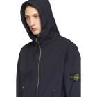 Stone Island Navy Soft Shell Hooded Jacket