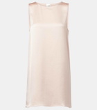 Leset Barb satin minidress