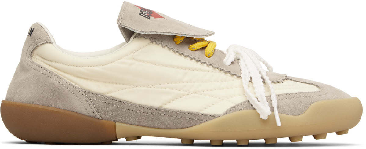 Dsquared2 Gray & Off-White Soccer Sneakers