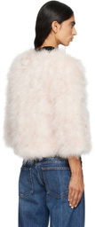 Yves Salomon Pink Turkey Feather Jacket