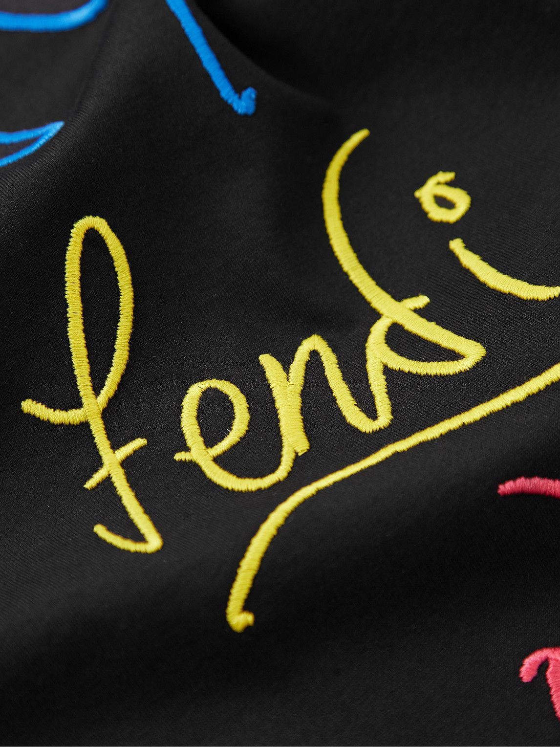Fendi - Noel Fielding Logo-Embroidered Cotton-Jersey T-Shirt