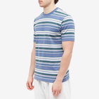 Norse Projects Men's Johannes Weekend Stripe T-Shirt in Calcite Blue