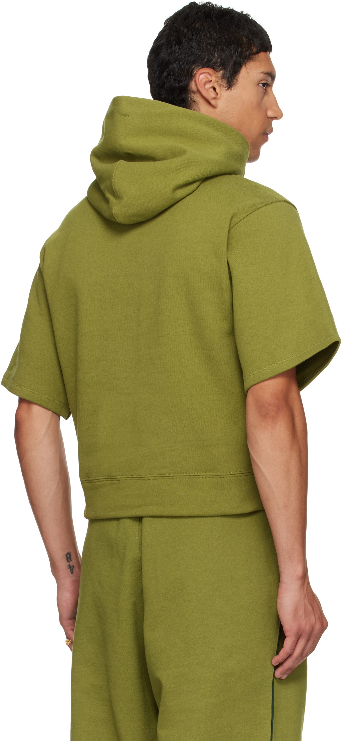 Veneda Carter SSENSE Exclusive Green Short Sleeve Hoodie
