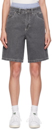 Dime Black Classic Denim Shorts