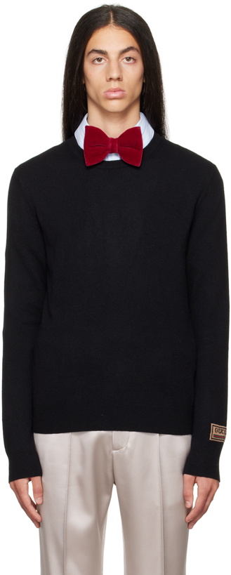 Photo: Gucci Black Jacquard Sweater