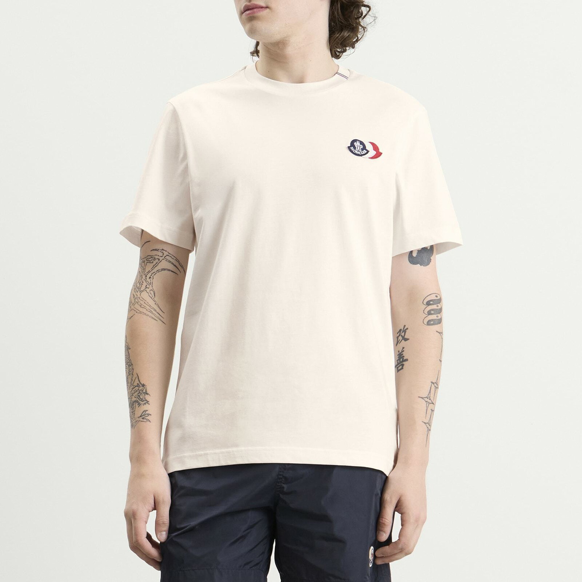 Moncler Men's Cotton Patch Logo T-Shirt in White