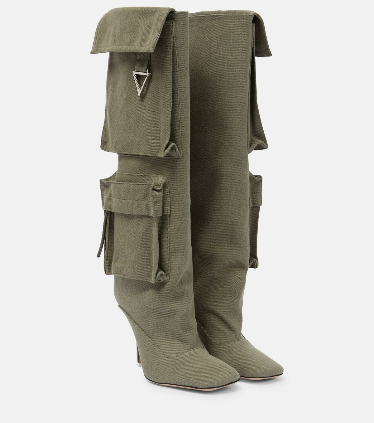 The Attico - Sienna canvas knee-high boots The Attico