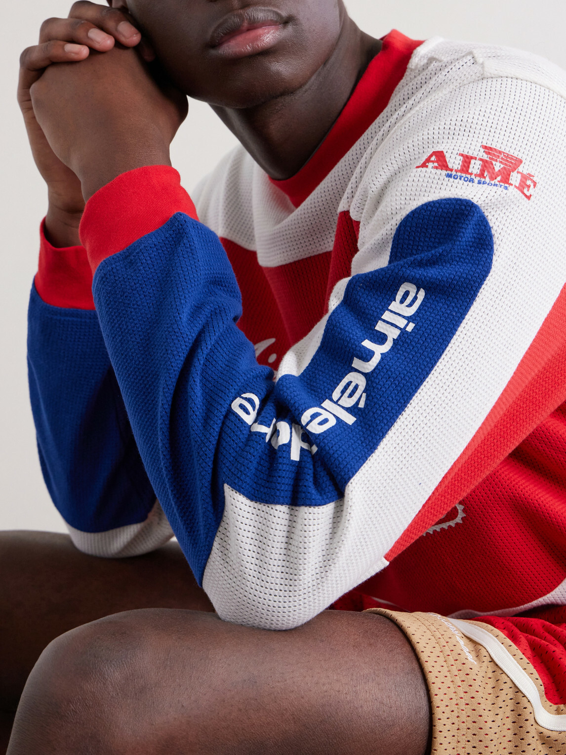 Aimé Leon Dore - Motocross Printed Cotton-Jersey T-Shirt - Red