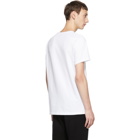 Burberry White Embroidered Logo Cotton T-Shirt