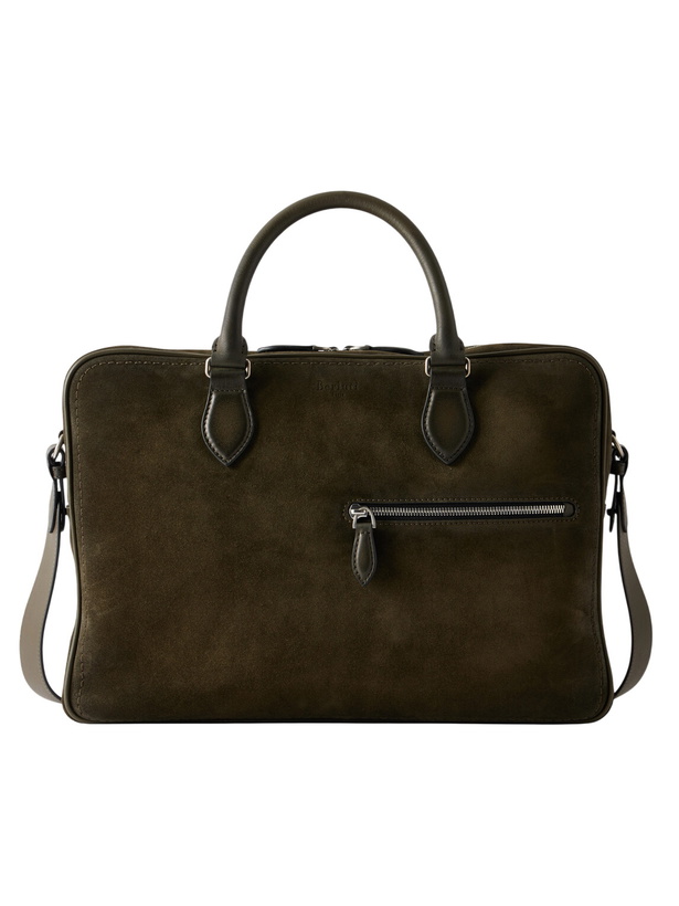 Photo: Berluti - F088 Leather-Trimmed Suede Briefcase
