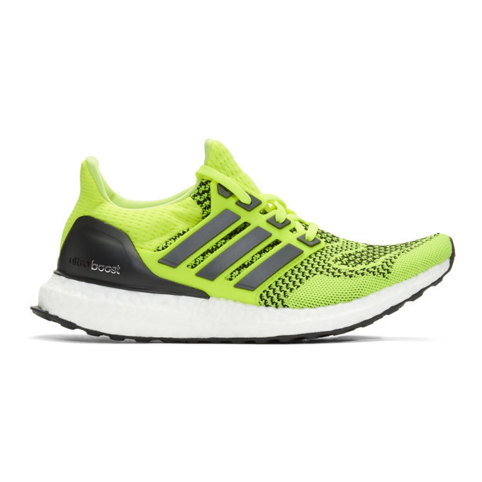 Photo: adidas Originals Yellow and Black UltraBOOST Sneakers
