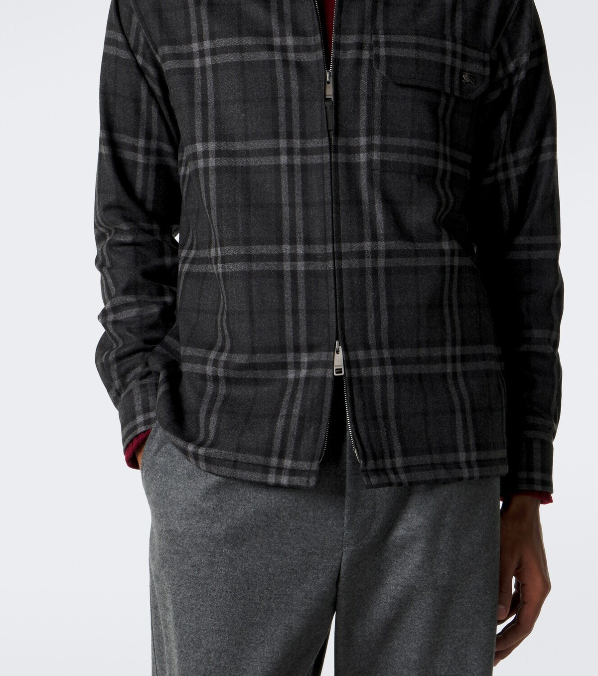 Burberry Burberry Check wool and cashmere jacket