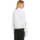 MM6 Maison Martin Margiela White Parachute Poplin Extra Long Sleeve Shirt