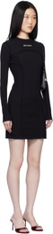 Palm Angels Black Logo Rib Minidress
