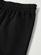 Off-White - Straight-Leg Webbing-Trimmed Jersey Shorts - Black