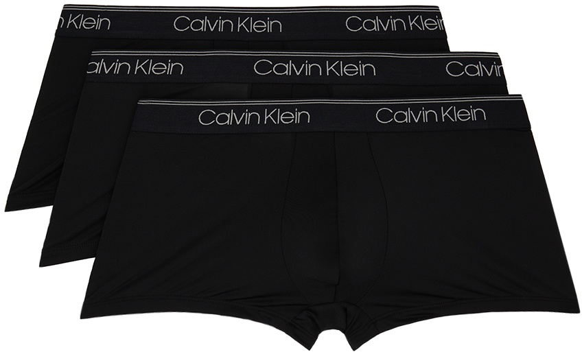 Photo: Calvin Klein Underwear Three-Pack Black Low-Rise Boxers