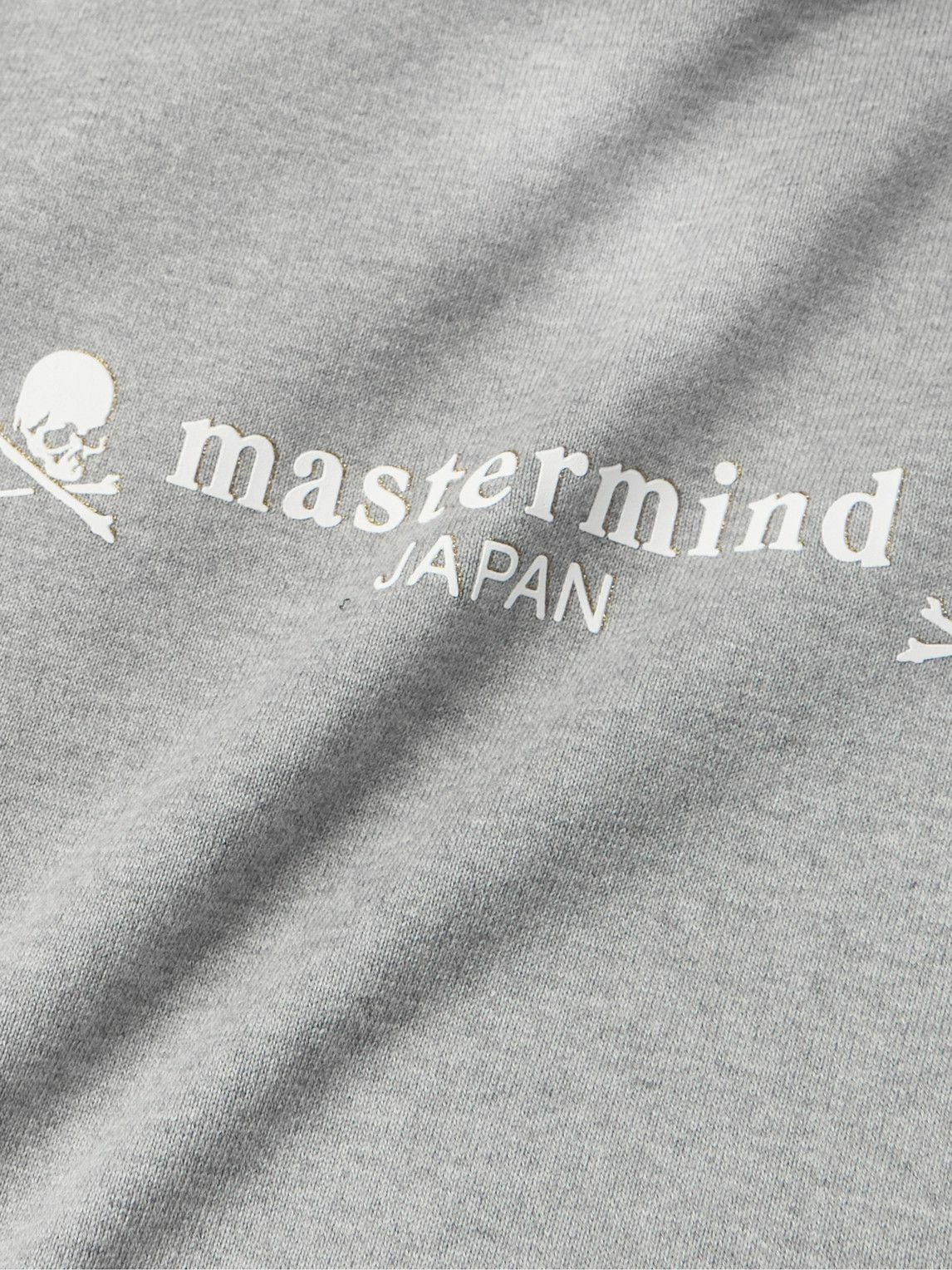 Mastermind Japan logo-print cotton hoodie - Black