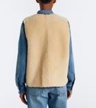 Blazé Milano Gliss leather-trimmed shearling vest