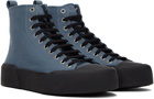 Jil Sander Blue High-Top Sneakers