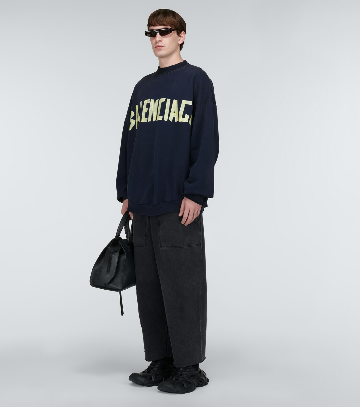 【関税&送料込】Balenciaga Logoed Cotton Sweatshirt Balenciaga - Logo cotton hoodie Balenciaga