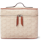 Métier - Many Days Leather-Trimmed Printed Canvas Wash Bag - Neutrals