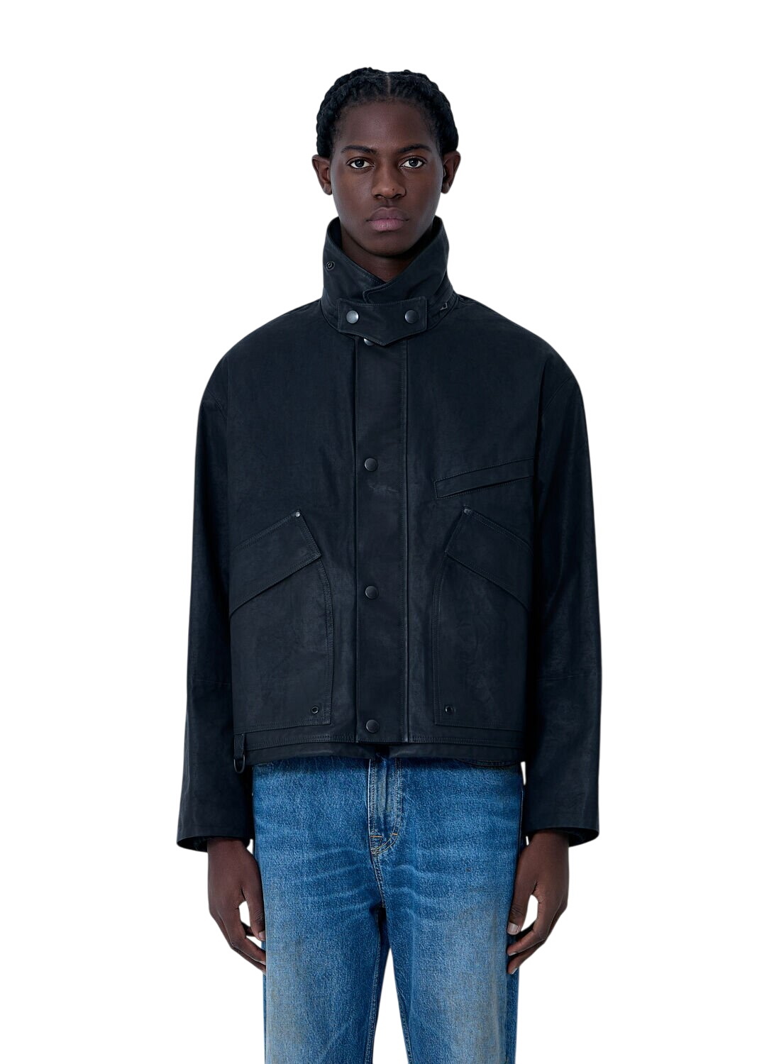 ステンカラーコート　LEMAIRE Black Crombie Coat LEMAIRE Black Crombie Coat Lemaire