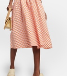 Kenzo - Shirred gingham cotton midi dress