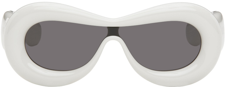 Photo: LOEWE White Inflated Goggle Sunglasses
