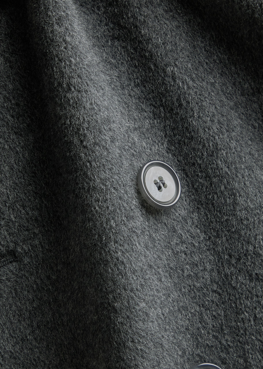 Tove Gilda Double-breasted Wool Coat Grey
