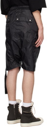 Rick Owens DRKSHDW Black Zip Shorts