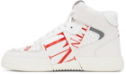 Valentino Garavani White & Red 'VL7N' High-Top Sneakers
