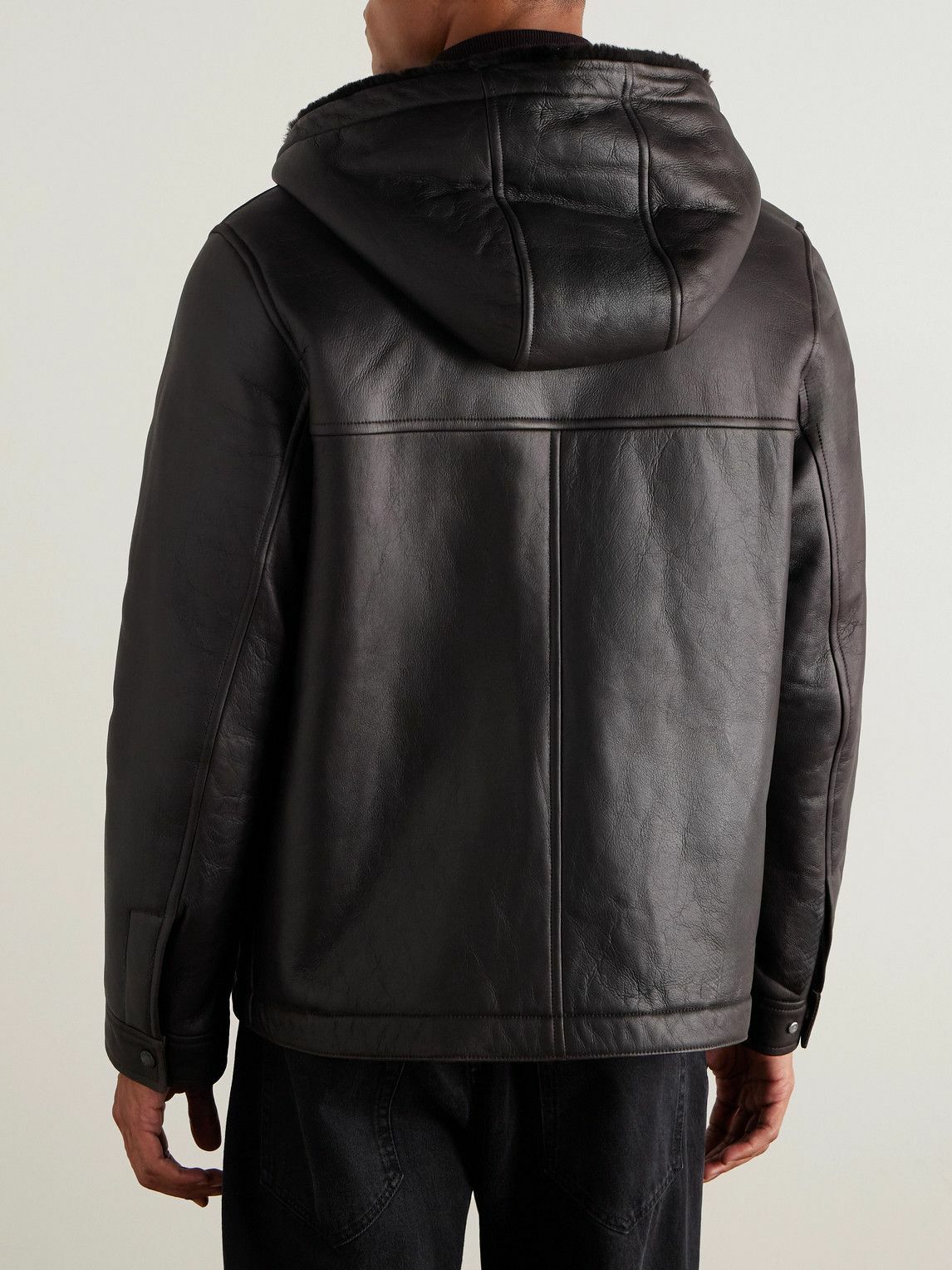 Yves Salomon - Shearling Hooded Jacket - Brown