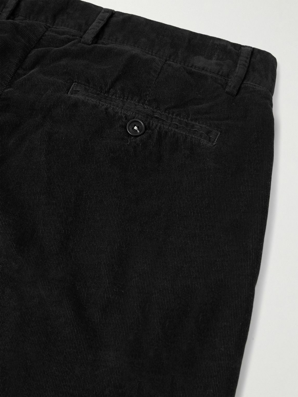 Massimo Alba - Straight-Leg Cotton-Corduroy Trousers - Black