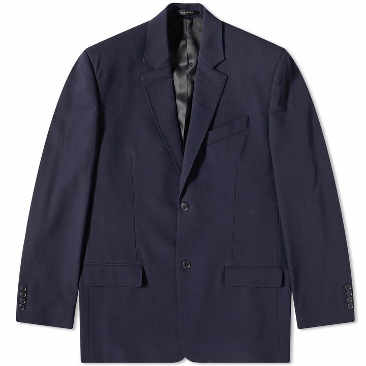 Photo: Balenciaga Men's Single Breasted Suit Jacket in Dark Navy