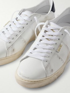 Golden Goose - Matchstar Distressed Leather Sneakers - White