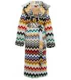 Missoni - Zig-zag knit wool-blend wrap coat
