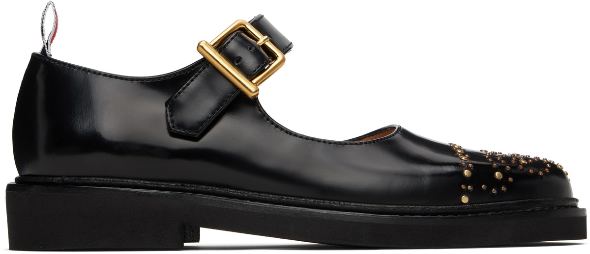 Thom Browne Black Micro Sole Thom John Loafers Thom Browne