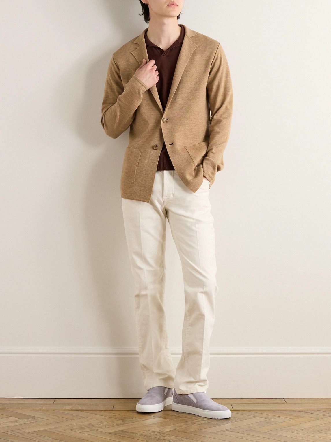 Richard James - Merino Wool Cardigan - Brown