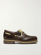 Timberland - Jacquemus Croc-Effect Leather Boat Shoes - Brown