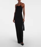 Coperni Logo Necklace embellished halterneck gown