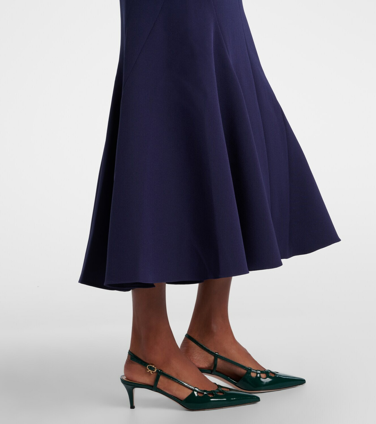 Safiyaa Luisa belted crêpe midi dress
