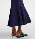 Safiyaa Luisa belted crêpe midi dress