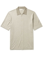 Altea - Herringbone Silk-Blend Shirt - Neutrals