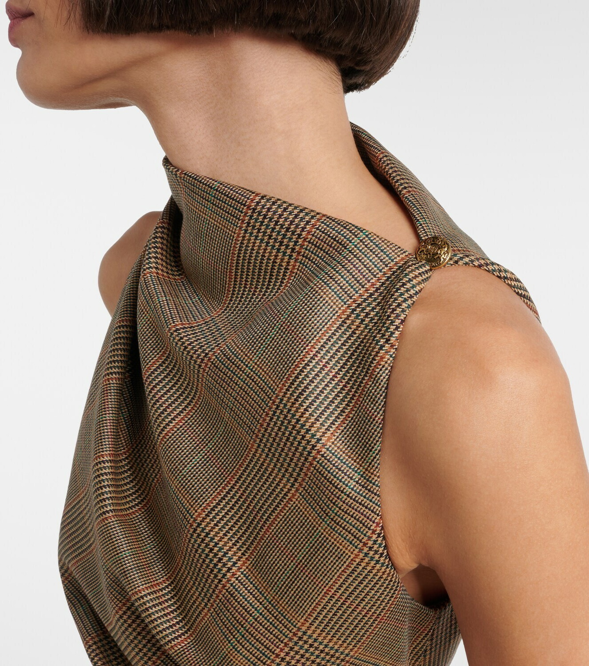 McQueen Prince of Wales check wool minidress