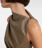 McQueen Prince of Wales check wool minidress