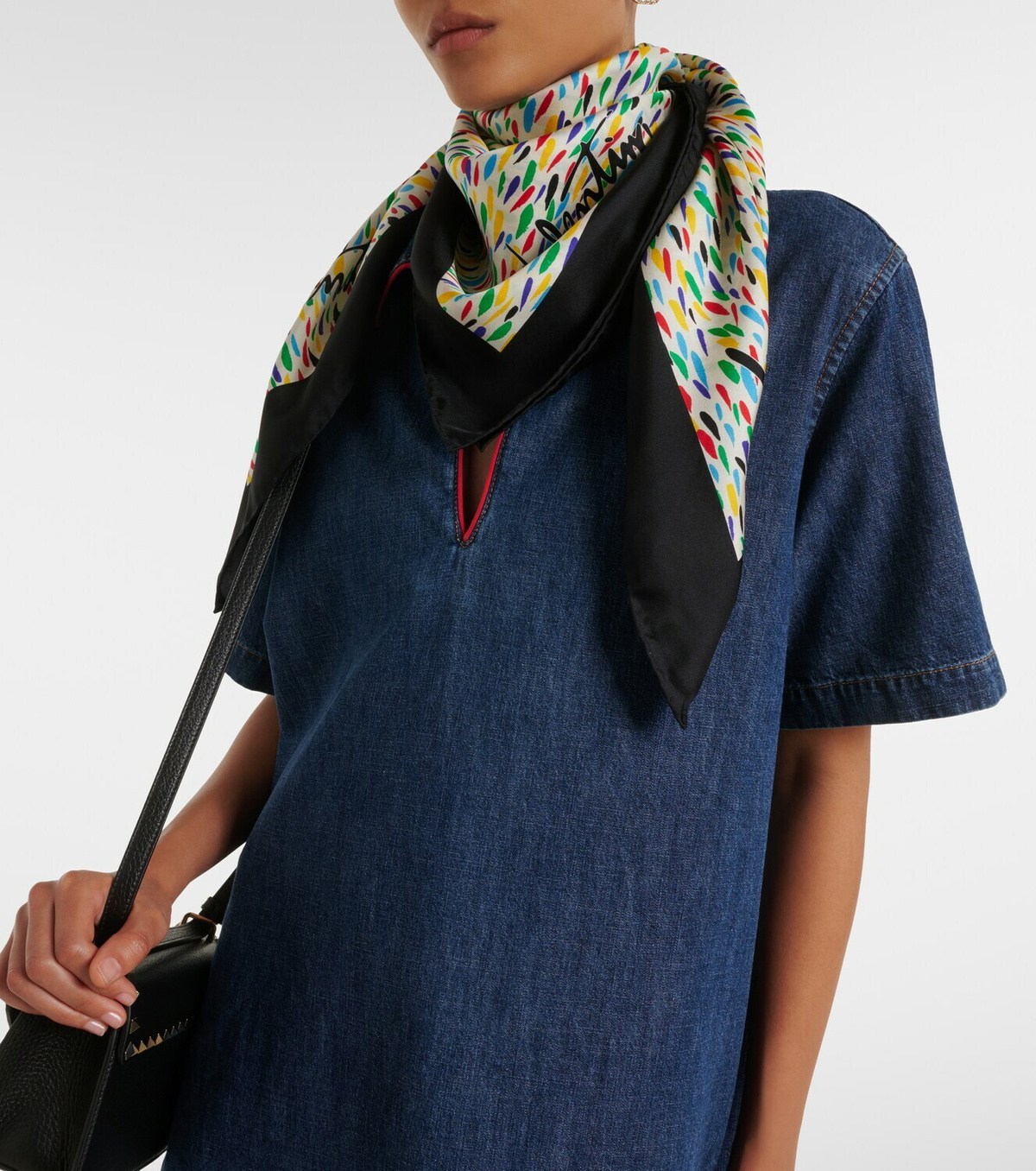 Valentino Printed silk twill scarf
