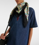 Valentino Printed silk twill scarf